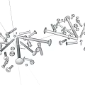 Various metal screw combinations 3d model