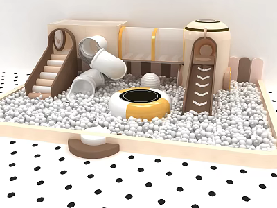 Modern Amusement Equipment Soft Bag Slide 3d model