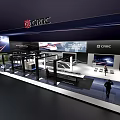 Modern Exhibition Booth for CRRC with Digital Screens and Vehicle Displays