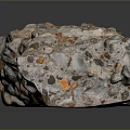 Natural Stone And Wood With Rough Surface And Orange Gray Natural Tones