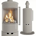 Fireplace Cady Fireplace Fire Minimalist Metal 3d model