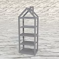 Modern Gray Open Design Bookshelf With Multiple Storage Shelves And Sleek Structure