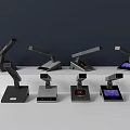Modern Headphones And Speakers With Digital Displays And Adjustable Designs