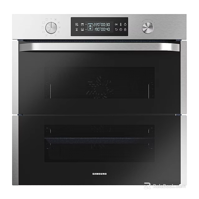 Samsung Built in Double Oven With Modern Stainless Steel Design And Control Panel 3d model 