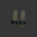 Comfortable Blue Upper Wooden Sole Casual Slide Slippers for Daily Wear