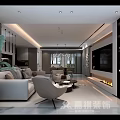 Modern Minimalist Living And Dining Room With Comfortable Furniture And Warm Ambient Lighting Design