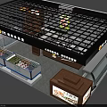 Modern Three Squirrels Nuts Store With Patterned Counter Display Shelves And Ceiling Lights