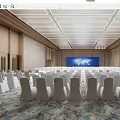 Modern Conference Room Interior With White Chairs Setup And Large World Map Display Screen