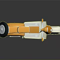 Vintage Orange And Cream Scooter With Classic Retro Styling And Reflective Finish