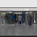Modern Fashion Clothing Store Interior With Mannequins And Apparel Displays