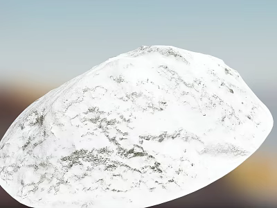 Garden Landscape Design Featuring Natural White Textured Stone Element 3d model