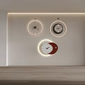 Modern wall clock combination clock pendant clock 3d model