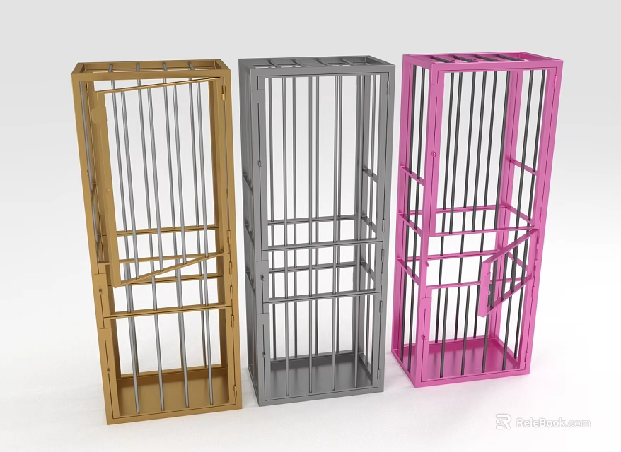 Decorative Ornament Sets With Gold Gray Pink Metal Frame Structures For Home Decor 3d model 