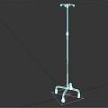 Mobile Medical IV Stand With Adjustable Height And Metal Frame Wheels