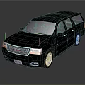 Black GMC SUV With Chrome Grille Silver Wheels And Shiny Body