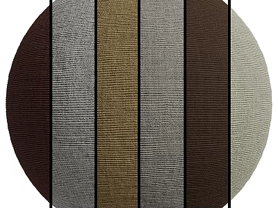 Circular Component with Multicolored Vertical Strips Various Textures and Brown Gray Gold Tones 3d model
