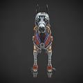 Mechanical Robotic Dog With Detailed Gear Mechanisms And Metal Body Parts