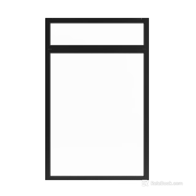 Modern Black Frame Decorative Panel With White Background For Interior Use 3d model 