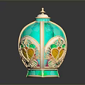 Exquisite Gold Decorative Ornament With Intricate Carvings And Diamond Accents