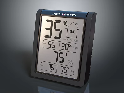 ACU-RITE Medical Device for Monitoring Temperature Humidity with Percentage Readings and OK Indicator 3d model