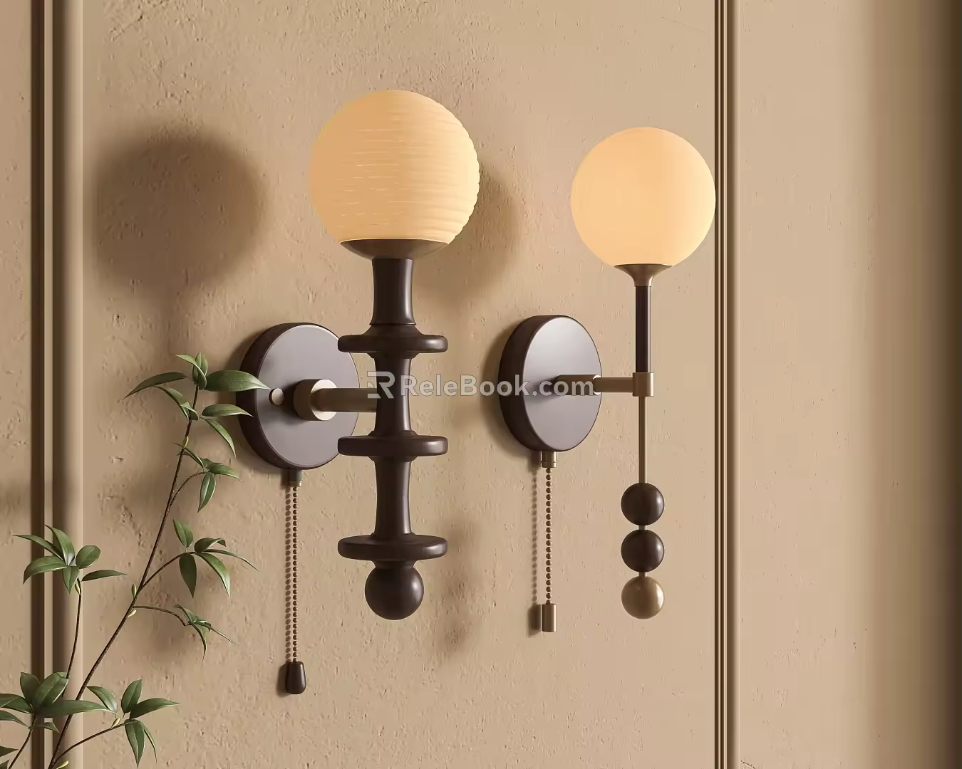 Middle style wall lamp 3d model