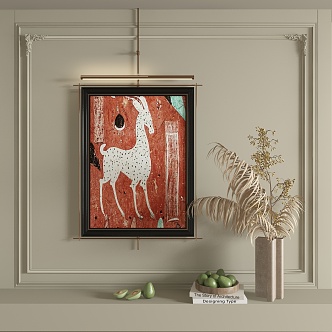 Abstract Hanging Paintings 3d model