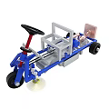 Mechanical Model Structure With Steering Wheel Gears And Metal Frame Components 3d model