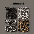Minotti Rockery Stones Collection With Black White Black And White Brown Yellow Colors