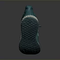 Teal Colored Sports Sneakers With Knit Upper White Sole And Three Stripes Design