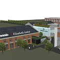 Modern Commercial Complex Featuring Panasonic Elizabeth Arden Stores Greenery And Glass Entrance