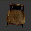 Classic Wooden Rocking Chair With Traditional Design Armrests Brown Finish And Comfortable Seating