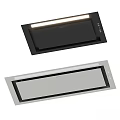 Modern Kitchen Range Hoods In Black And Grey With LED Lighting And Sleek Design