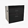 Black Modern Kitchen Appliance Cabinet With Drawers For Stylish Storage Solution 3d model