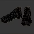 Sleek Dark High Top Leather Shoes With Velcro Strap And Modern Design