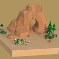 Cartoon Cave Modern Cave 3d model