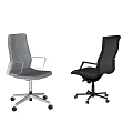 Ergonomic Modern Office Chairs with Adjustable Metal Frame Wheels in Black Gray White