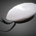 Modern Sleek White Hat With Black Hanging Straps And Minimalist Design