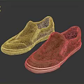 Brown Casual Shoes with Side Zipper Design and Suede Upper White Soles