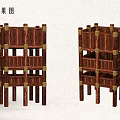 Ancient Architecture Wooden Framework Multi Story Traditional Structure With Decorative Elements