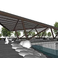 Wind and Rain Bridge Landscape Bridge 3d model