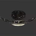 Black Carved Hairpin With Decorative Pearl And Intricate Patterns For Traditional Hair Accessory