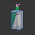 HOSE MOD Foaming Cleanser White Bottle With Green Pump Design 3d model
