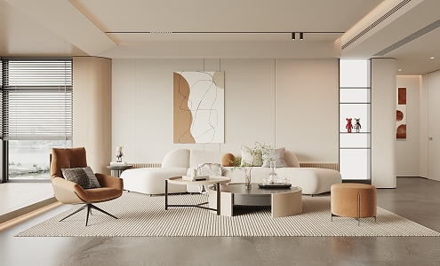 modern living room 3d model