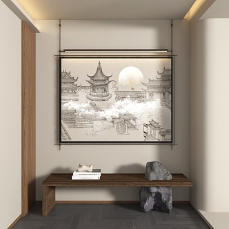 New Chinese Decorative Painting 3d model