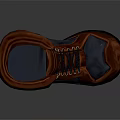 Brown And Blue High Top Boots With Laces For Outdoor Casual Wear