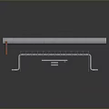 Modern Lighting Fixture Combination With Long LED Tube And Metal Stand Structure