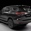 Black Toyota Fortuner SUV Car Exterior Display In Studio Environment