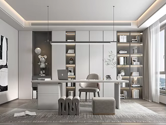 Modern study 3d model