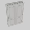 Modern White Paneled Double Doors Interior Design With Sleek Metal Handles For Home