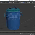 Bucket Bucket Trash Bin Plastic Bucket Broken Bucket Old Bucket Abandoned Bucket Storage Bucket Container Low Face Number Low Mold Simple Mold Game Movie Realistic 3d model